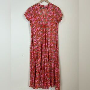 Dolma Boho Maxi Dress Made in India Floral Sz Medium
